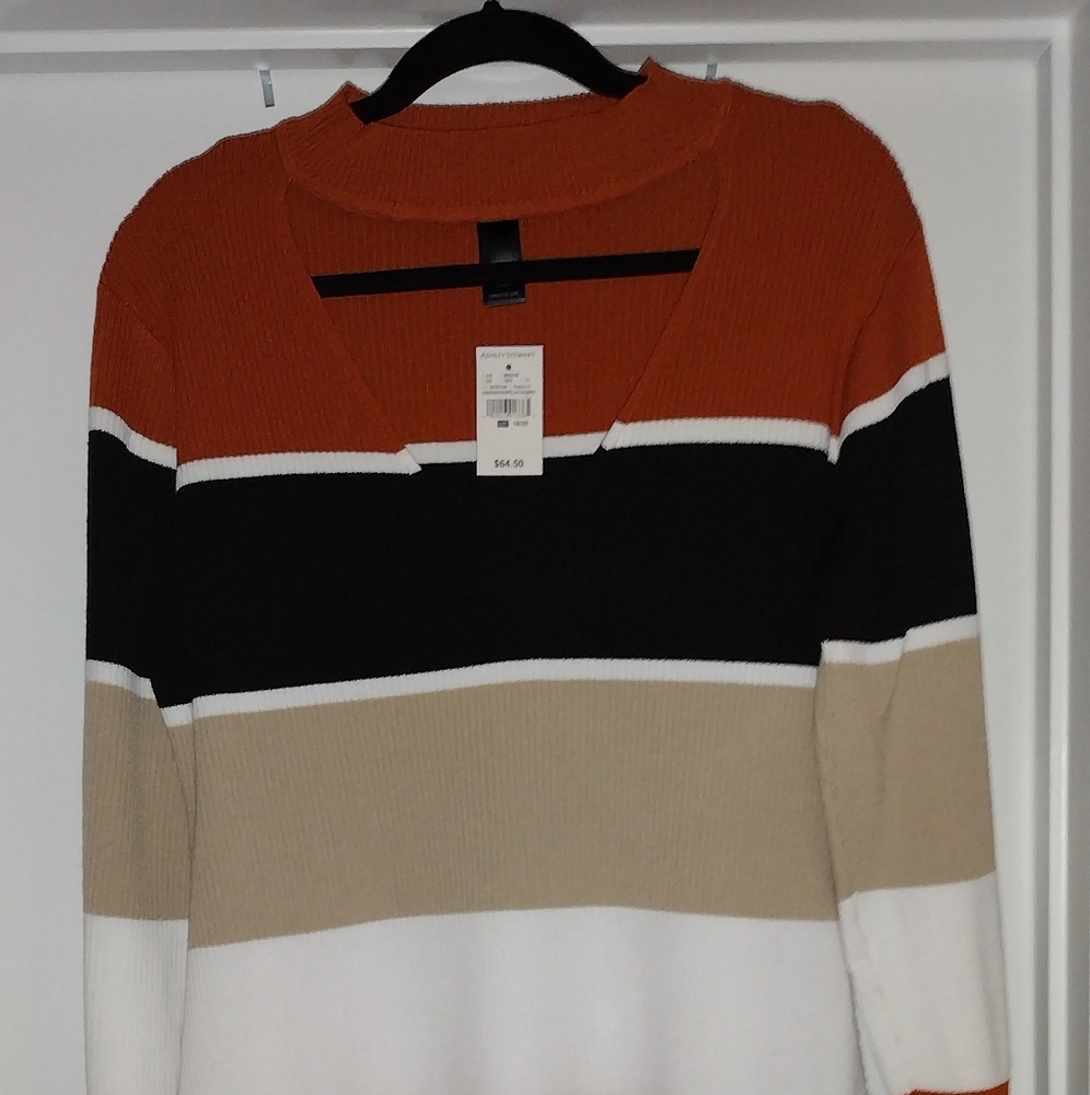 Bold Color Block Sweater Dress